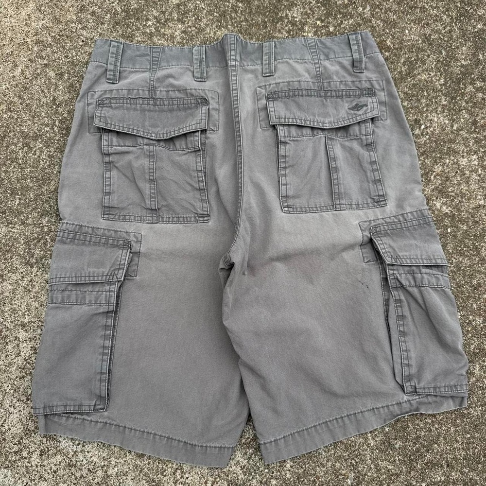 Vintage Y2K Dockers Cargo Shorts Utility Workwear Gorpcore Gray Size 34 (d8)